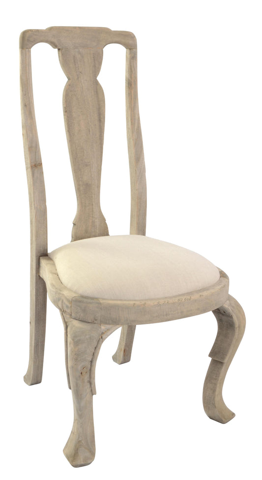 Vintage Dining Chair Tall Back Upholstered Seat