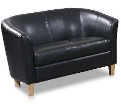 Claridon 2 Seater Sofa Polyurethane Black