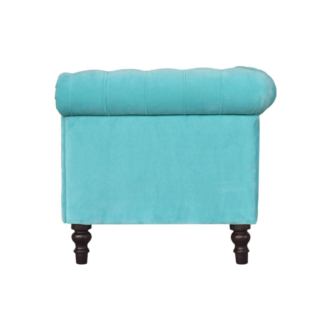 Ashpinoke:Aqua Velvet Chesterfield Sofa-Sofas-Artisan