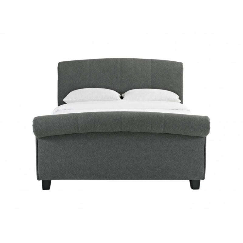 Ashpinoke:Arabella Linen Fabric Double Bed Grey-Double Beds-Heartlands Furniture