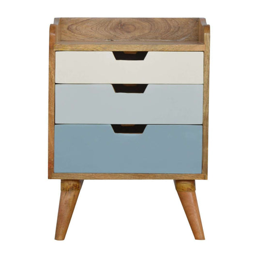 Ashpinoke:Blue and White Gradient Bedside-Bedsides-Artisan