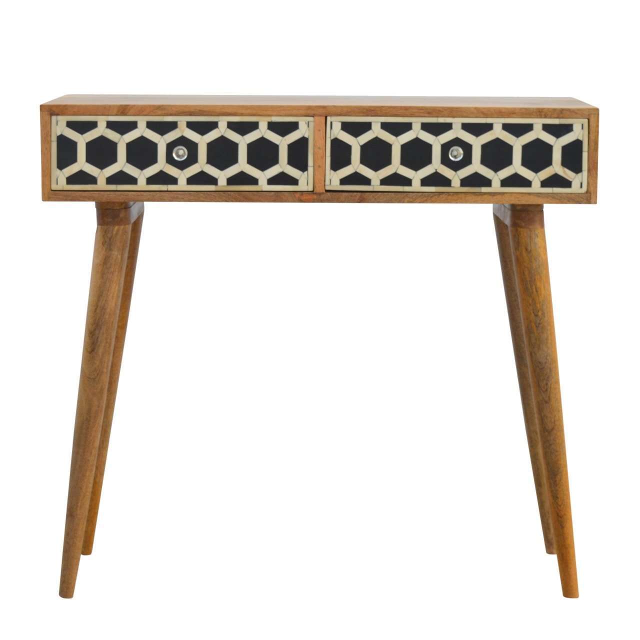 Ashpinoke:Bone Inlay Console Table-Console and Hall Tables-Artisan