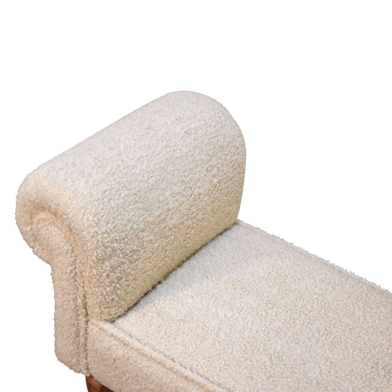 Ashpinoke:Bouclé Cream Bench-Benches-Artisan