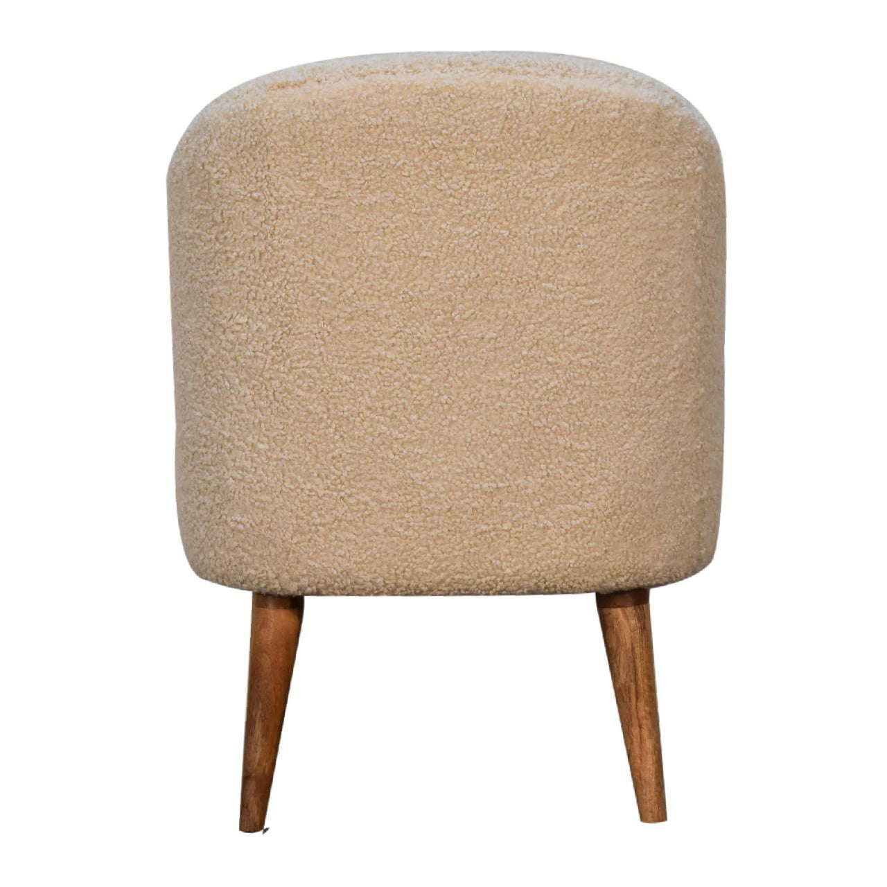 Ashpinoke:Bouclé Cream Tub Chair-Chairs-Artisan