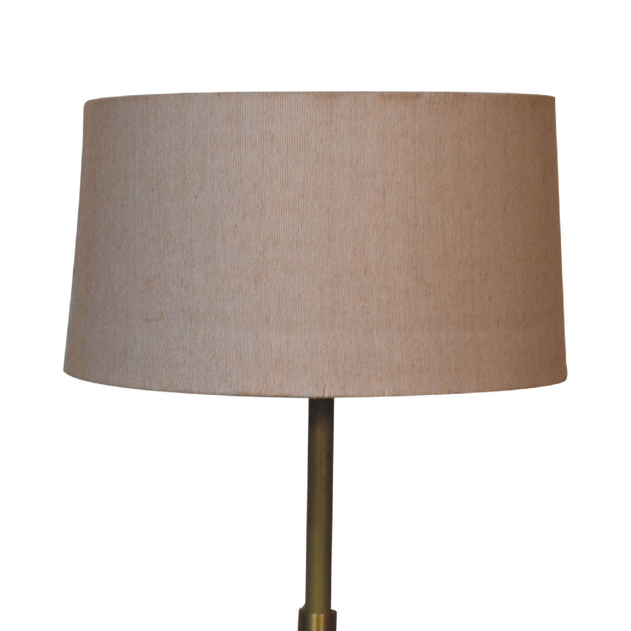 Ashpinoke:Brass Plated and Wooden Teak Floor Lamp-Lighting-Artisan