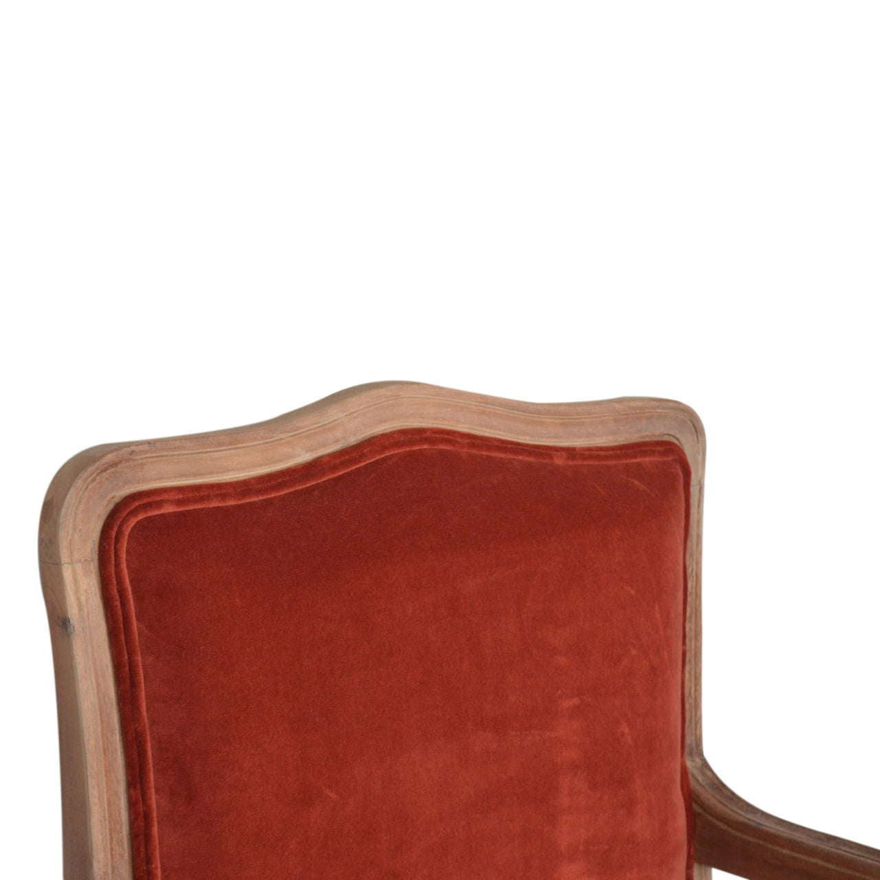 Ashpinoke:Brick Red Velvet French Style Chair-Chairs-Artisan