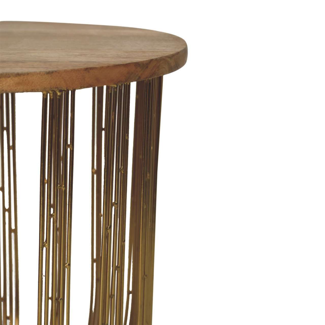 Ashpinoke:Caged Metal Side Table-End Tables-Artisan