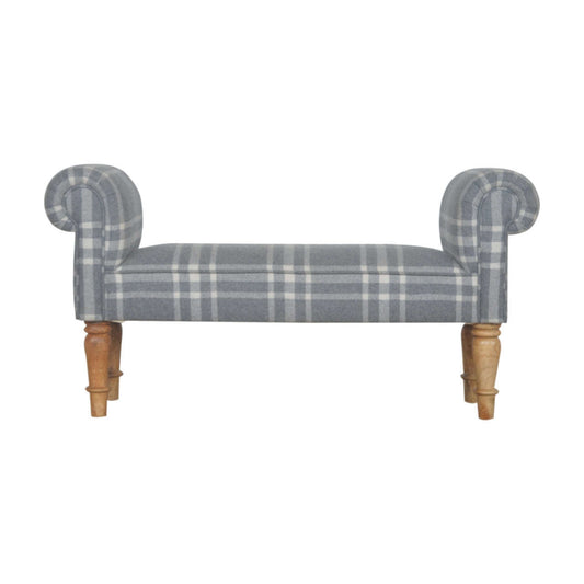Ashpinoke:Canus Tartan Bedroom Bench-Benches-Artisan