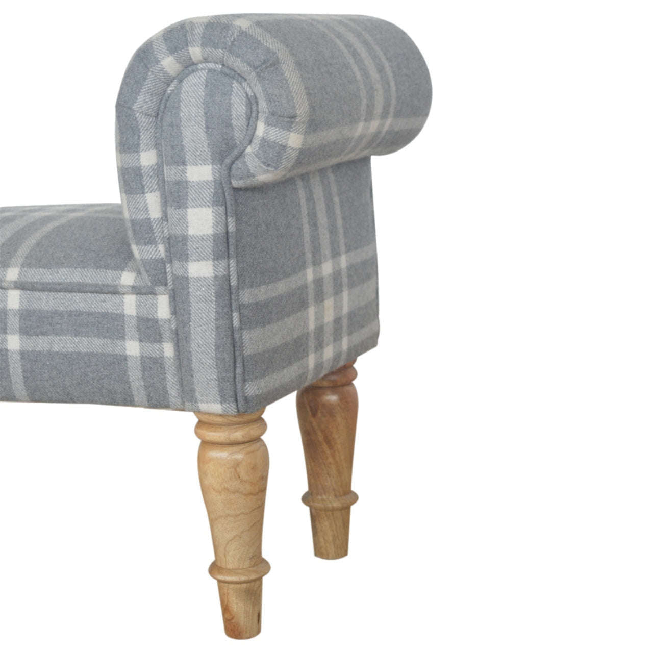 Ashpinoke:Canus Tartan Bedroom Bench-Benches-Artisan