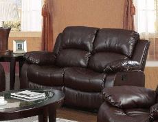 Carlino Recliner Full Bonded Leather 2 Seater Brown