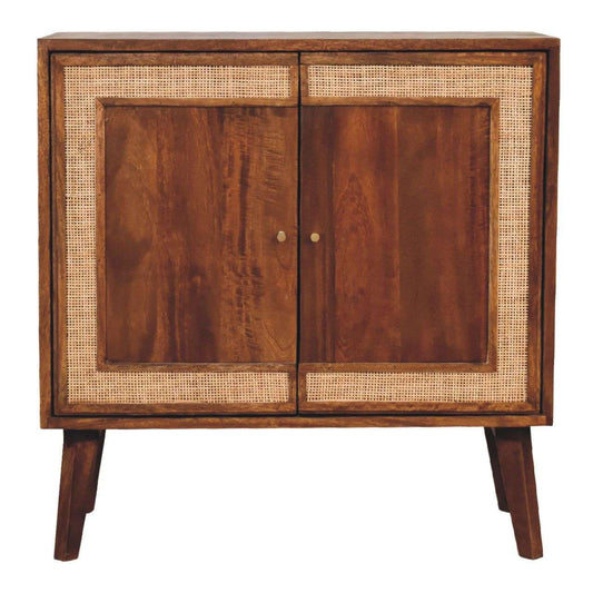 Ashpinoke:Carved Chestnut Cabinet-Cabinets-Artisan