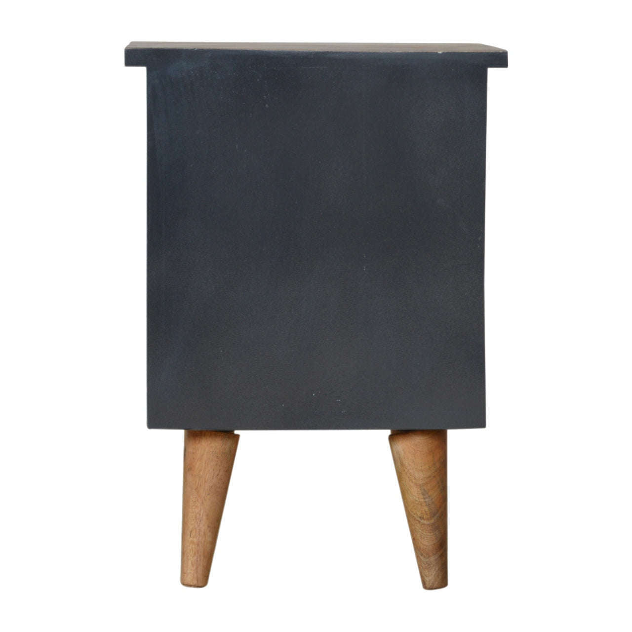 Ashpinoke:Charcoal Black Hand Painted Bedside-Bedsides-Artisan