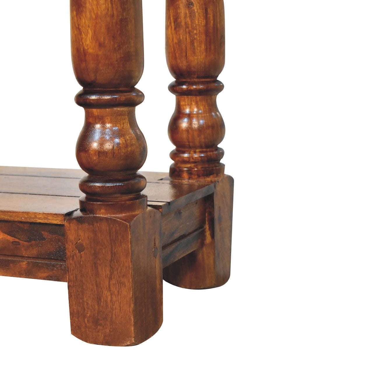 Ashpinoke:Chestnut 4 Drawer Console Table-Console and Hall Tables-Artisan