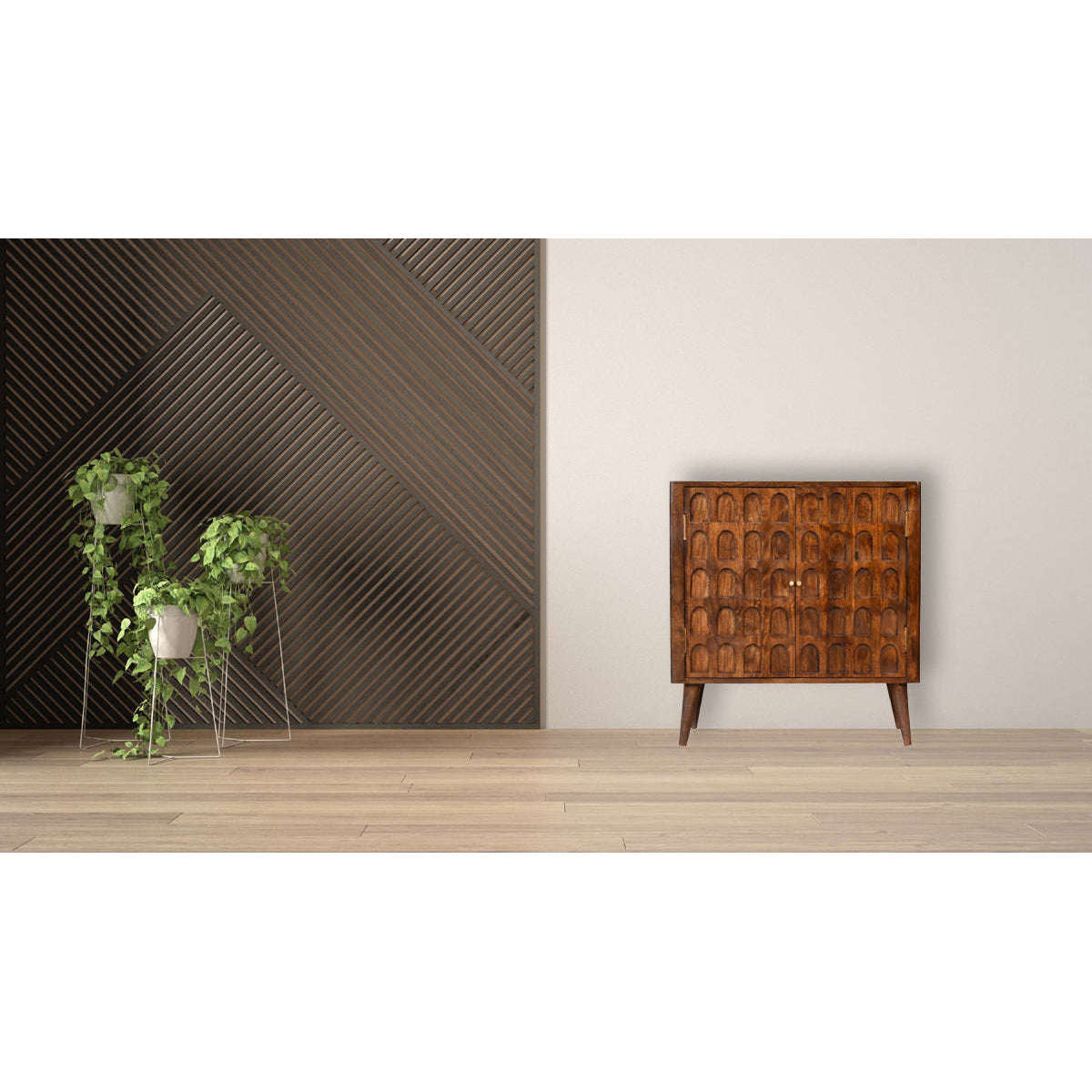 Ashpinoke:Chestnut Arch Cabinet-Cabinets-Artisan