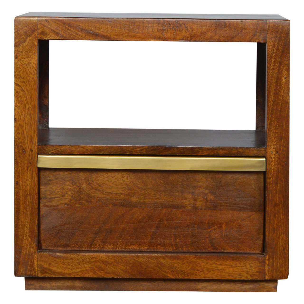 Ashpinoke:Chestnut Bedside with Gold Bar-Bedsides-Artisan