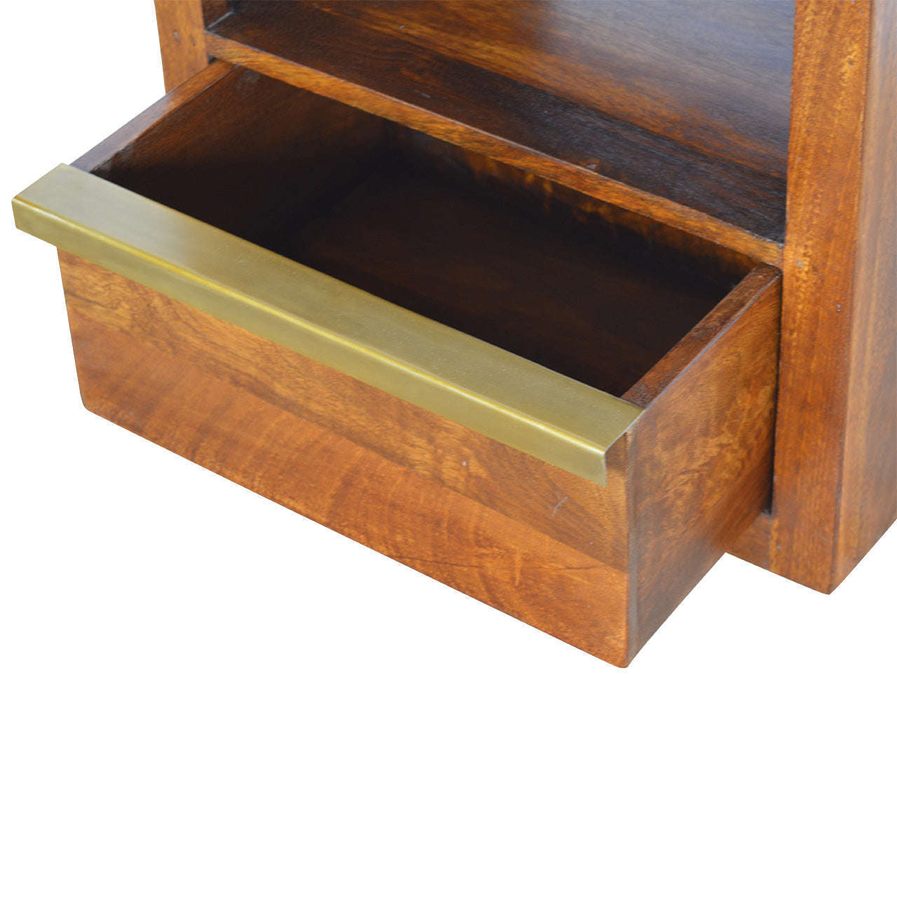 Ashpinoke:Chestnut Bedside with Gold Bar-Bedsides-Artisan