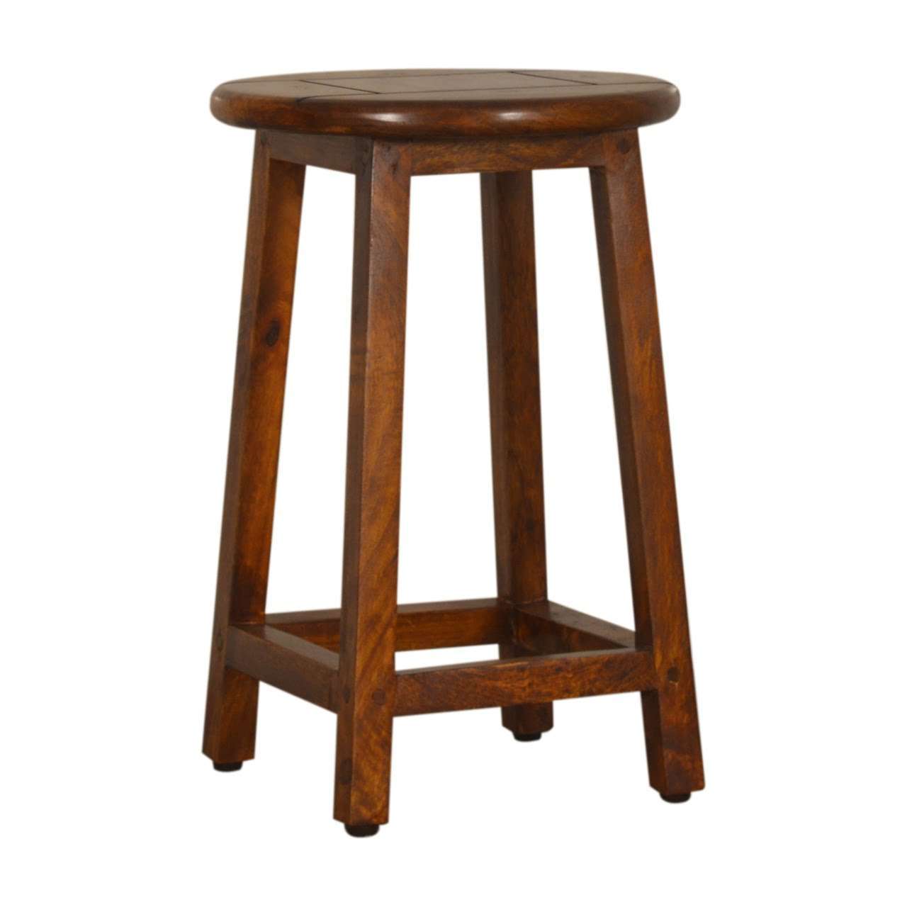 Ashpinoke:Chestnut Breakfast Table With 2 Stools-Dining Tables-Artisan