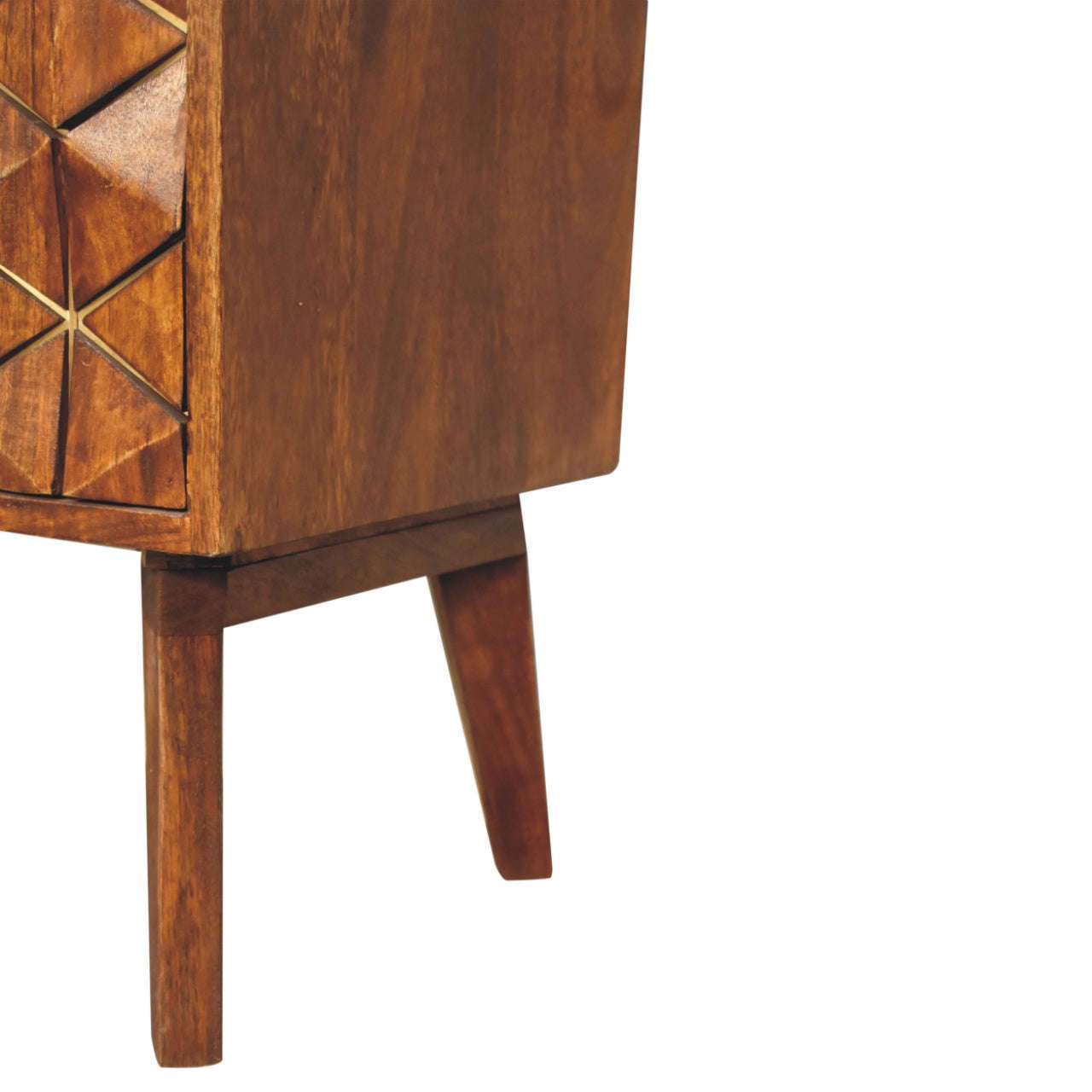 Ashpinoke:Chestnut Cubed Brass Inlay Cabinet-Cabinets-Artisan