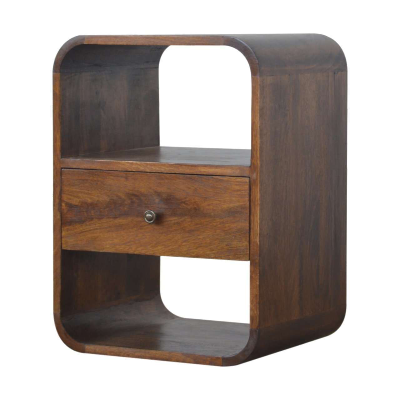 Ashpinoke:Chestnut Curved Edge Bedside-Bedsides-Artisan