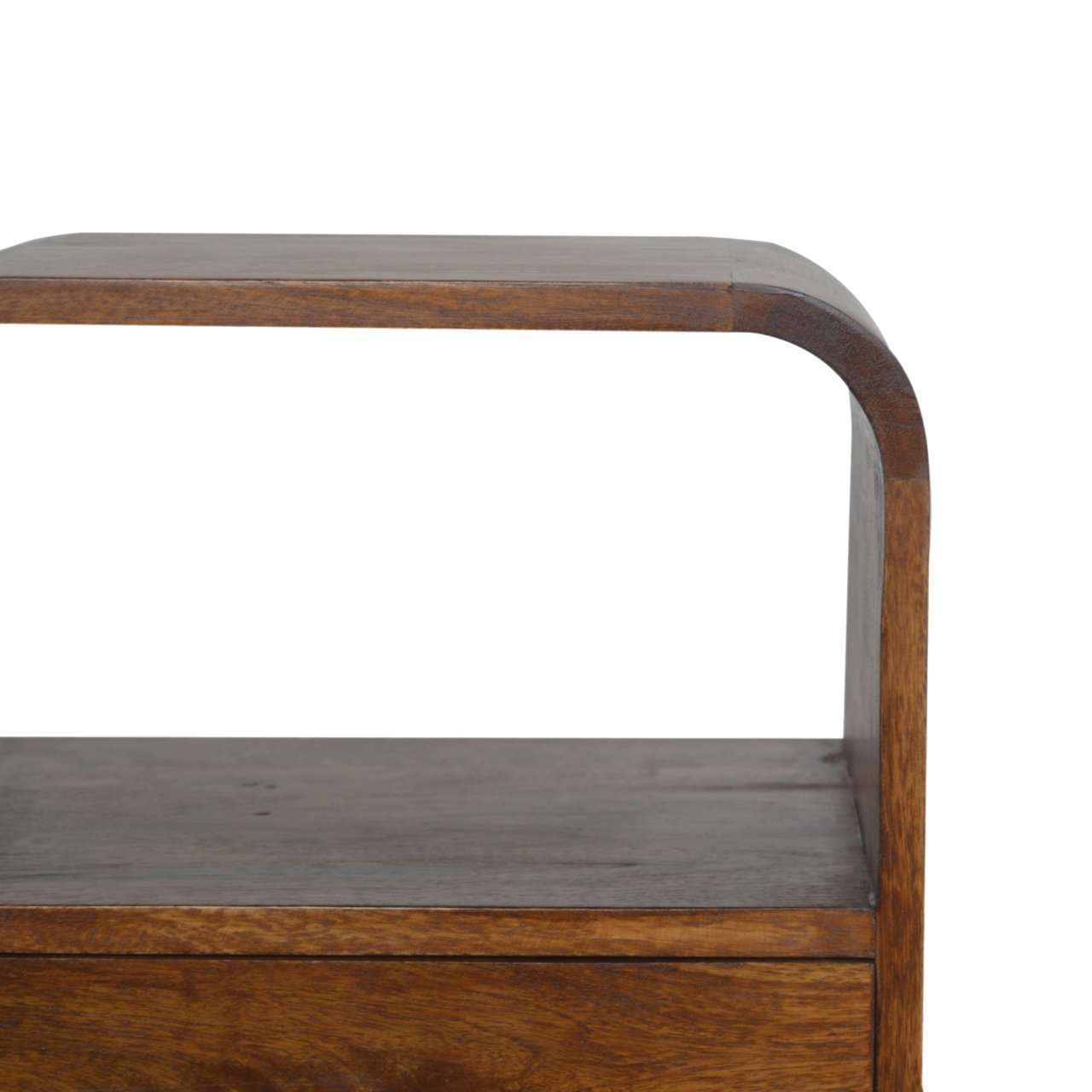 Ashpinoke:Chestnut Curved Edge Bedside-Bedsides-Artisan