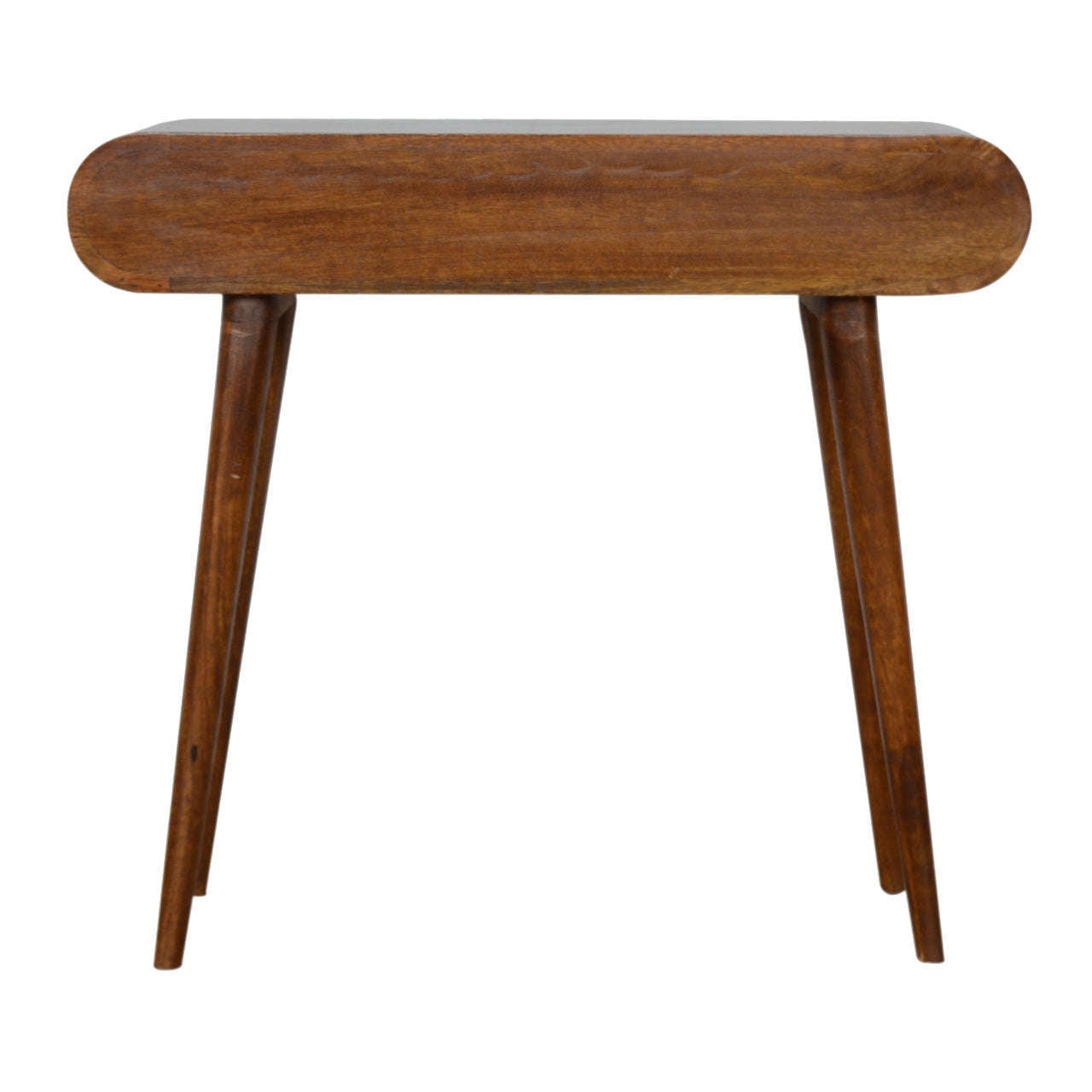 Ashpinoke:Chestnut Curved Edge Console Table-Console and Hall Tables-Artisan