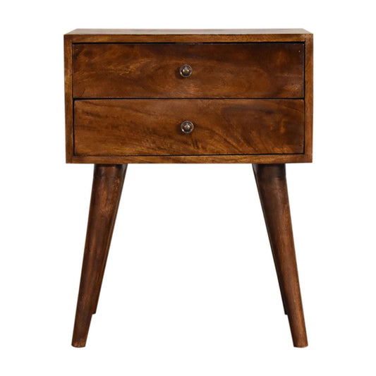 Ashpinoke:Chestnut Modern Solid Wood Bedside-Bedsides-Artisan