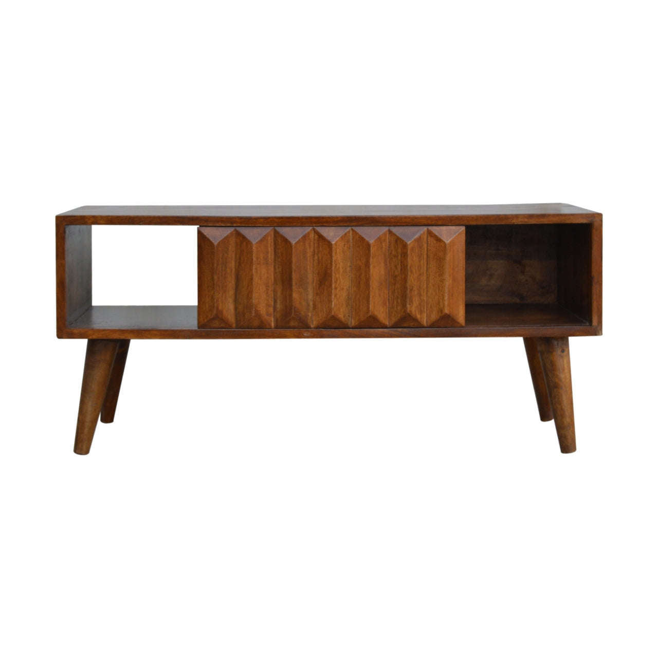 Ashpinoke:Chestnut Prism Sliding Door Media Unit-Media Units-Artisan