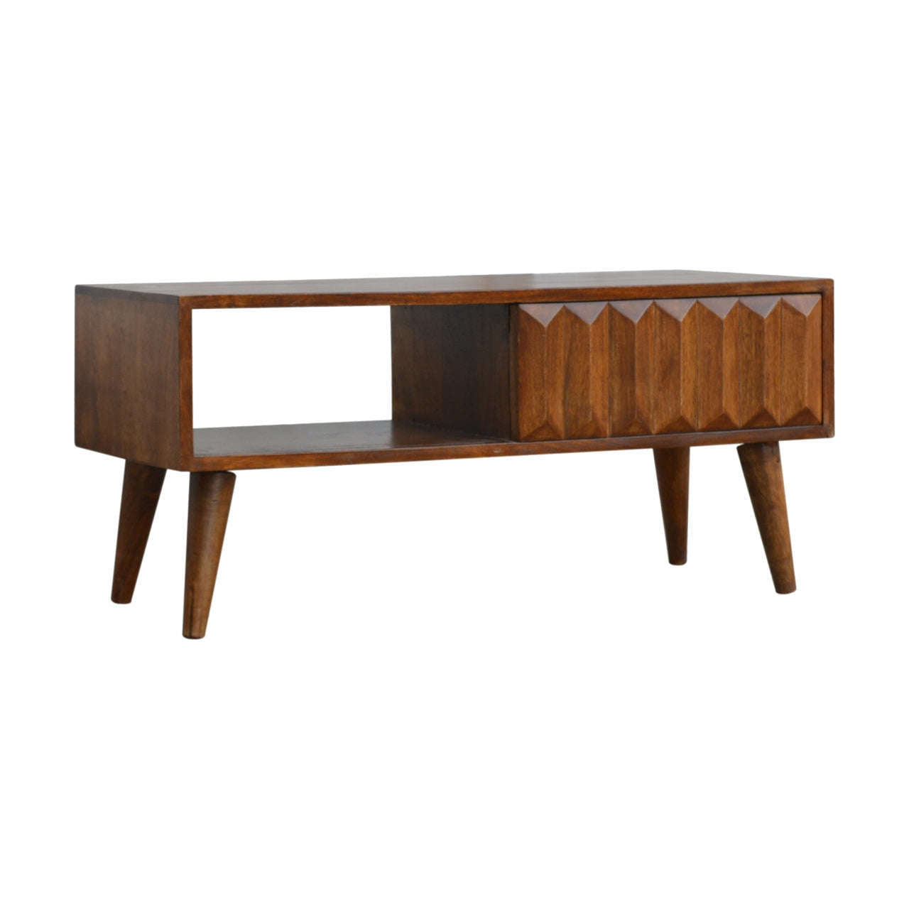 Ashpinoke:Chestnut Prism Sliding Door Media Unit-Media Units-Artisan