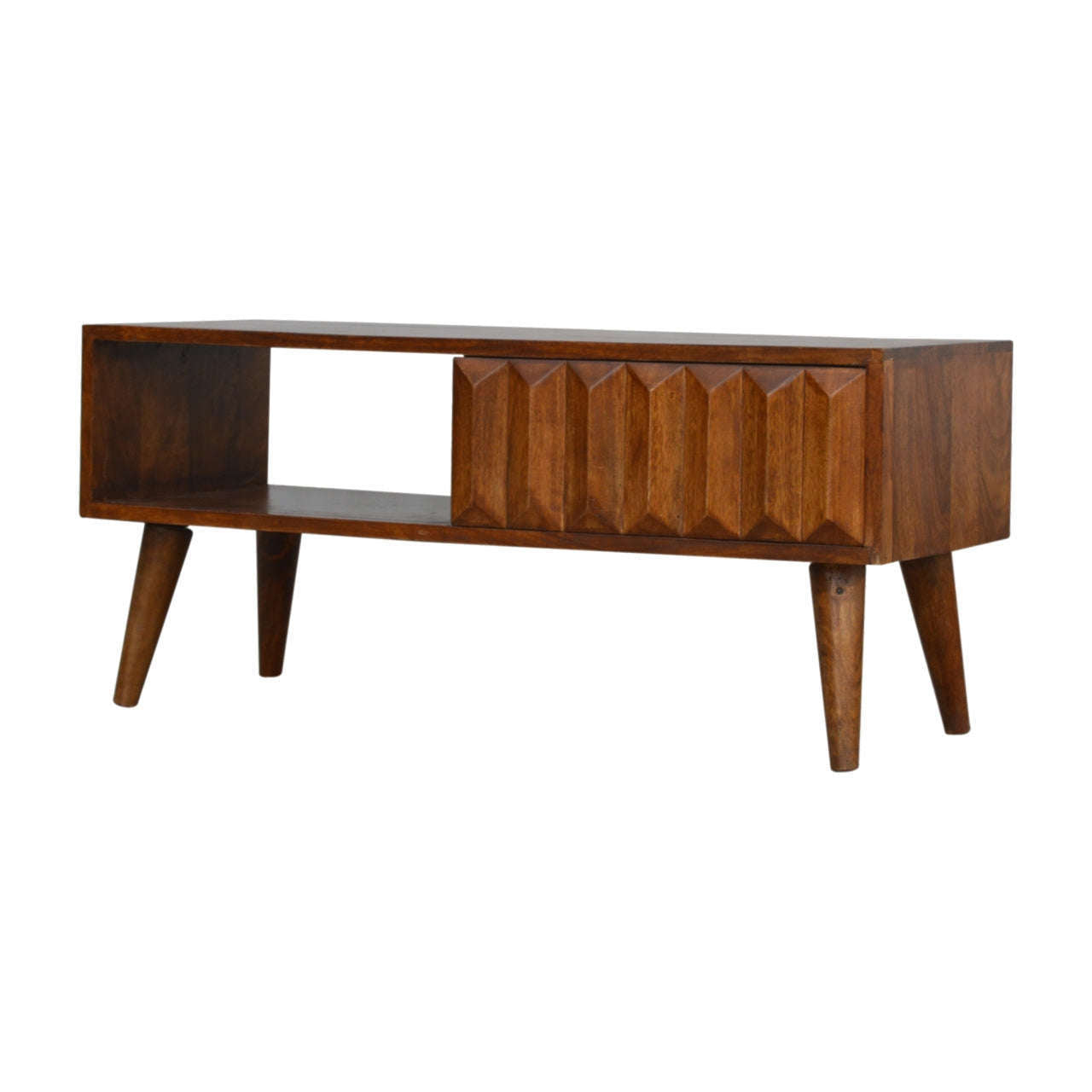 Ashpinoke:Chestnut Prism Sliding Door Media Unit-Media Units-Artisan