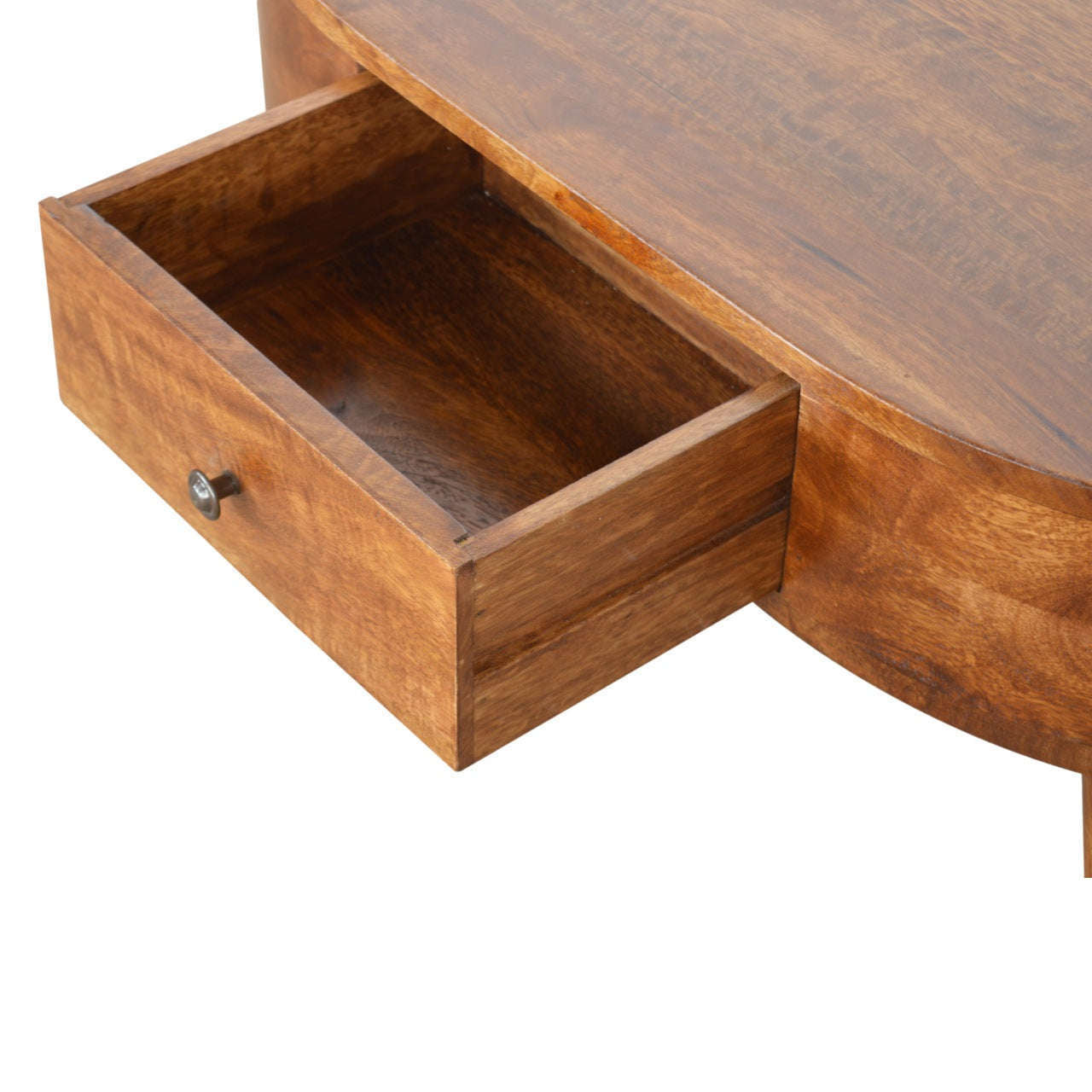 Ashpinoke:Chestnut Rounded Coffee Table-Coffee Tables-Artisan