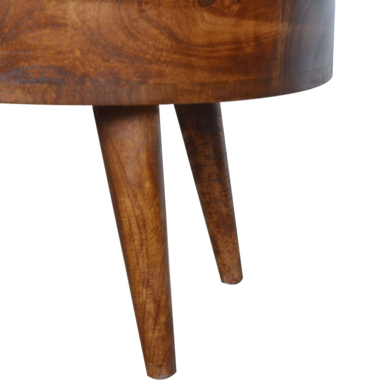 Ashpinoke:Chestnut Rounded Coffee Table-Coffee Tables-Artisan