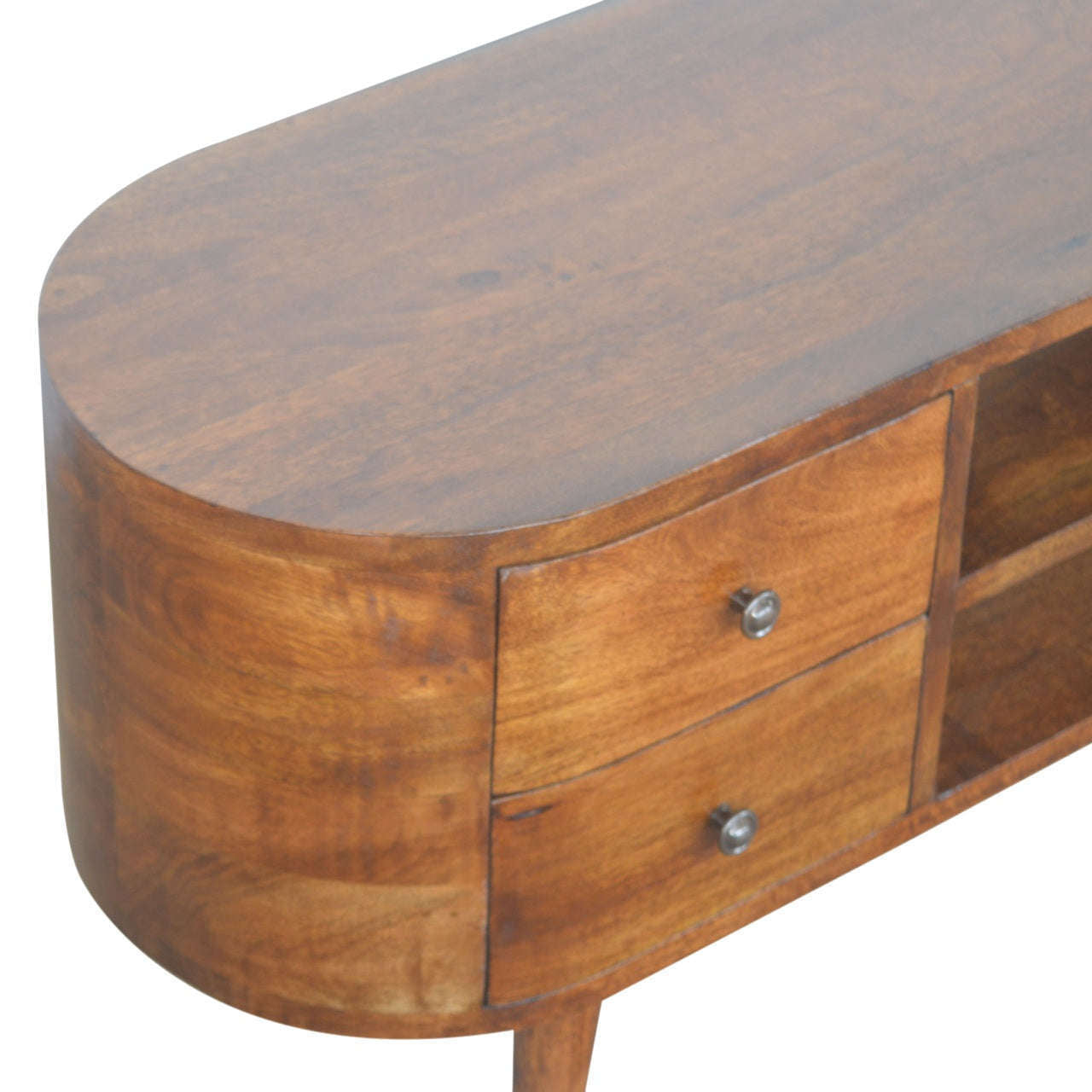 Ashpinoke:Chestnut Rounded Entertainment Unit-Media Units-Artisan