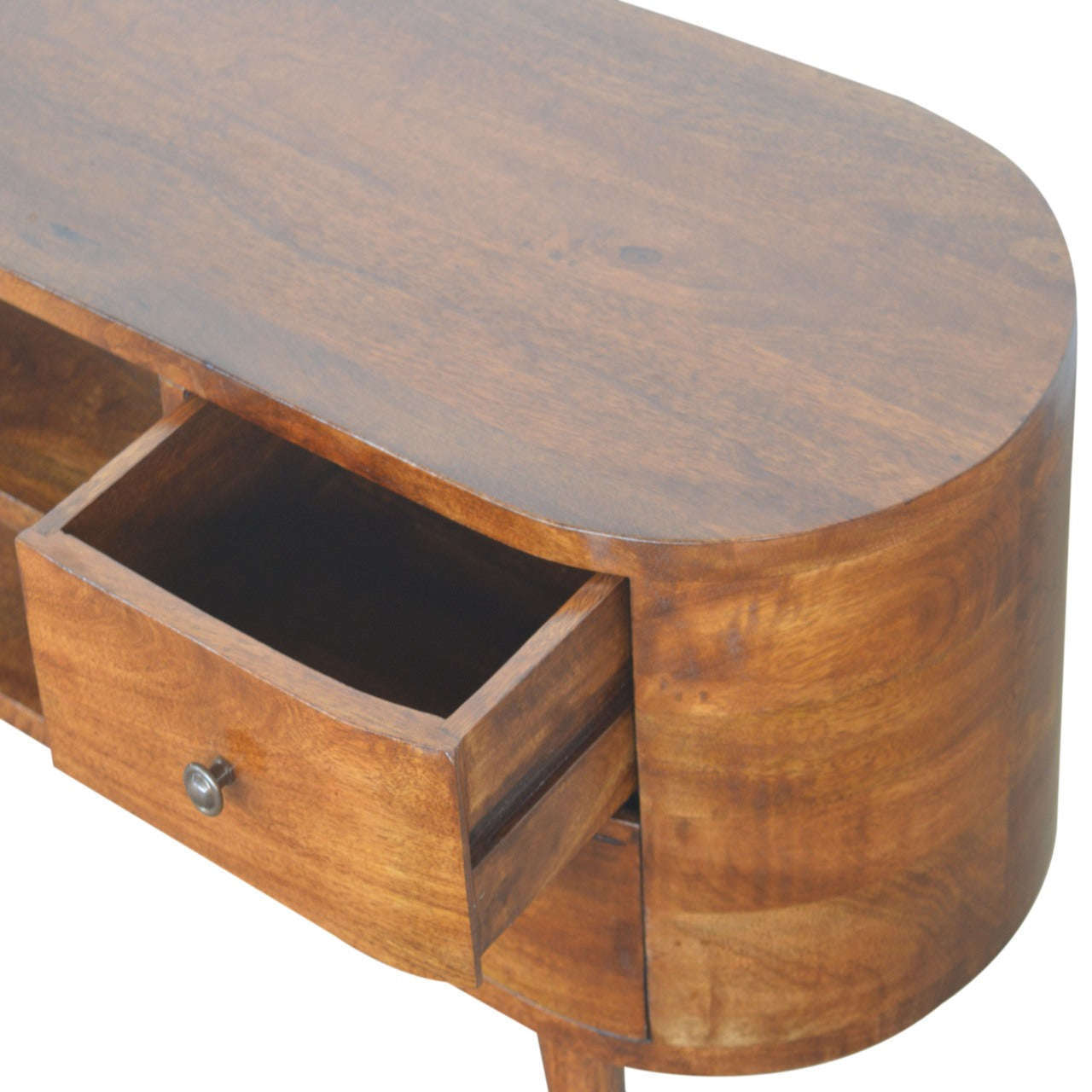 Ashpinoke:Chestnut Rounded Entertainment Unit-Media Units-Artisan