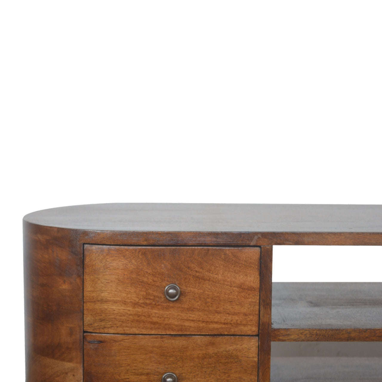 Ashpinoke:Chestnut Rounded Entertainment Unit-Media Units-Artisan