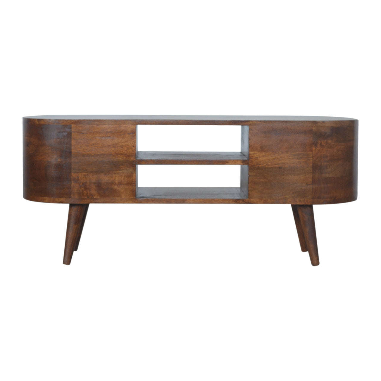 Ashpinoke:Chestnut Rounded Entertainment Unit-Media Units-Artisan