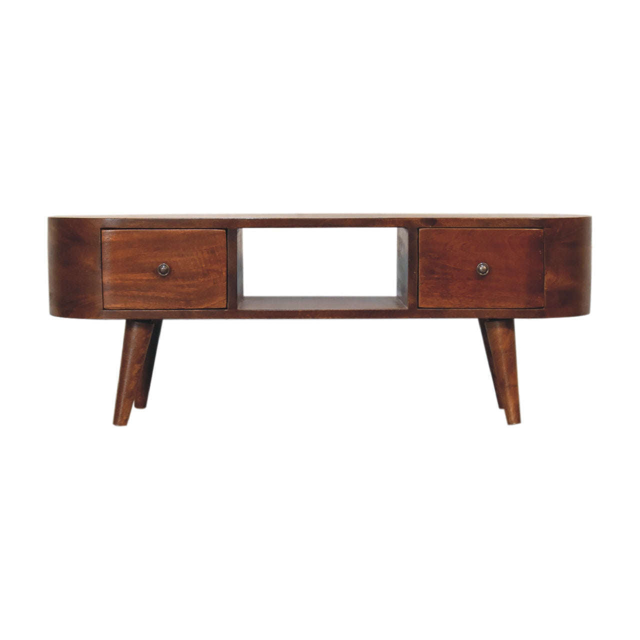 Ashpinoke:Chestnut Rounded Media Unit with Open Slot-Media Units-Artisan