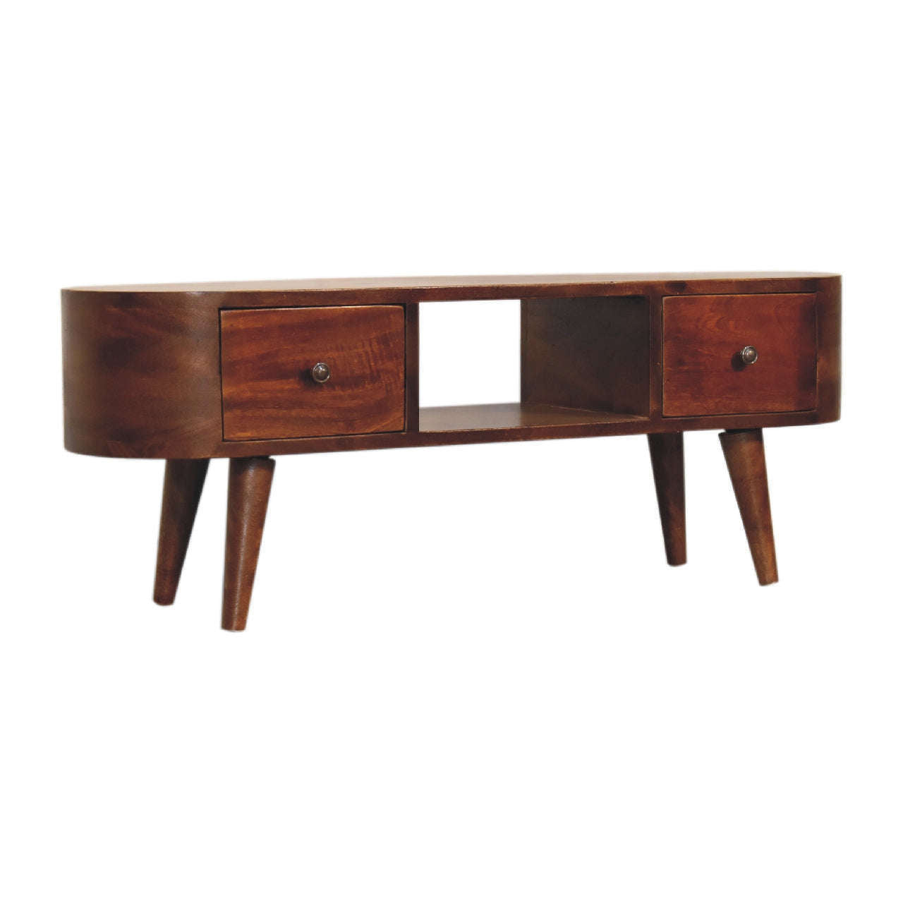 Ashpinoke:Chestnut Rounded Media Unit with Open Slot-Media Units-Artisan