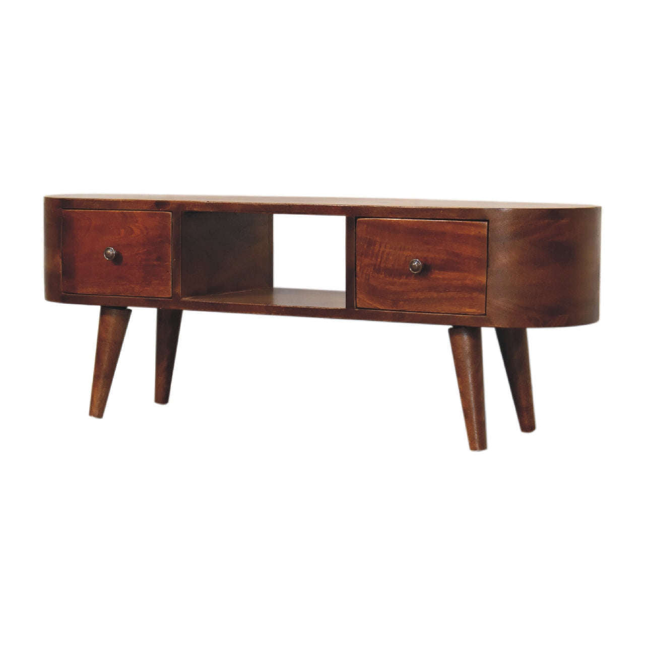 Ashpinoke:Chestnut Rounded Media Unit with Open Slot-Media Units-Artisan