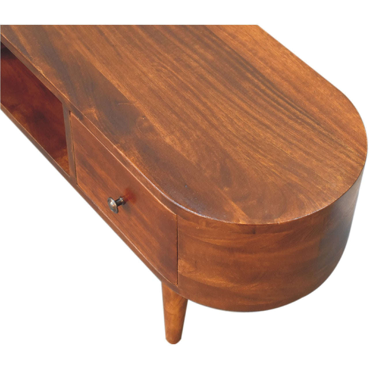 Ashpinoke:Chestnut Rounded Media Unit with Open Slot-Media Units-Artisan