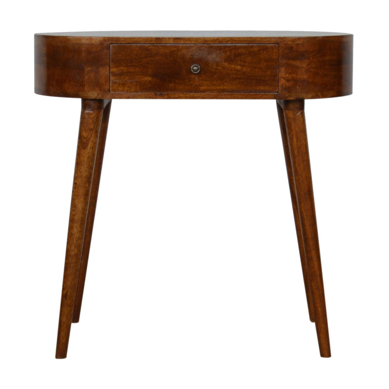 Ashpinoke:Chestnut Rounded Small Console Table-Console and Hall Tables-Artisan