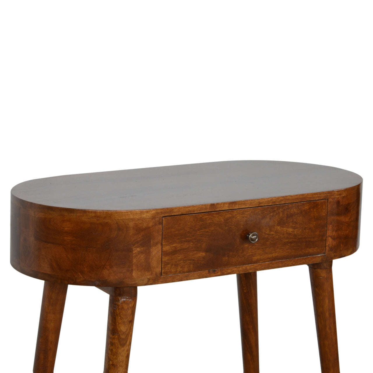 Ashpinoke:Chestnut Rounded Small Console Table-Console and Hall Tables-Artisan