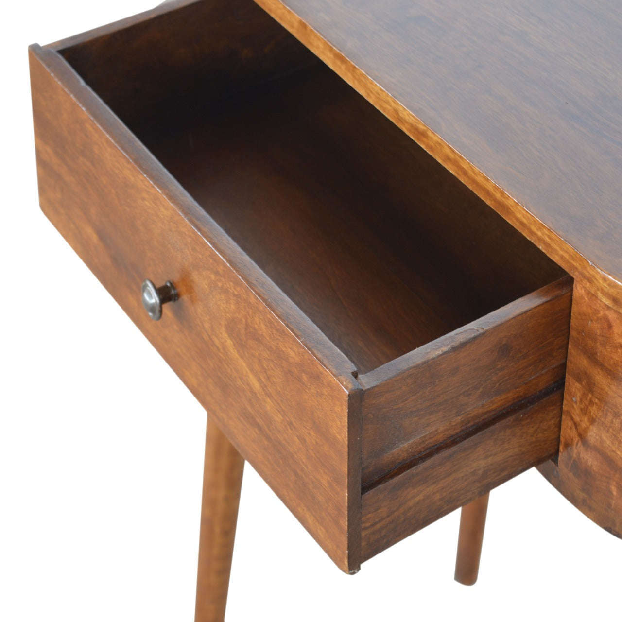 Ashpinoke:Chestnut Rounded Small Console Table-Console and Hall Tables-Artisan