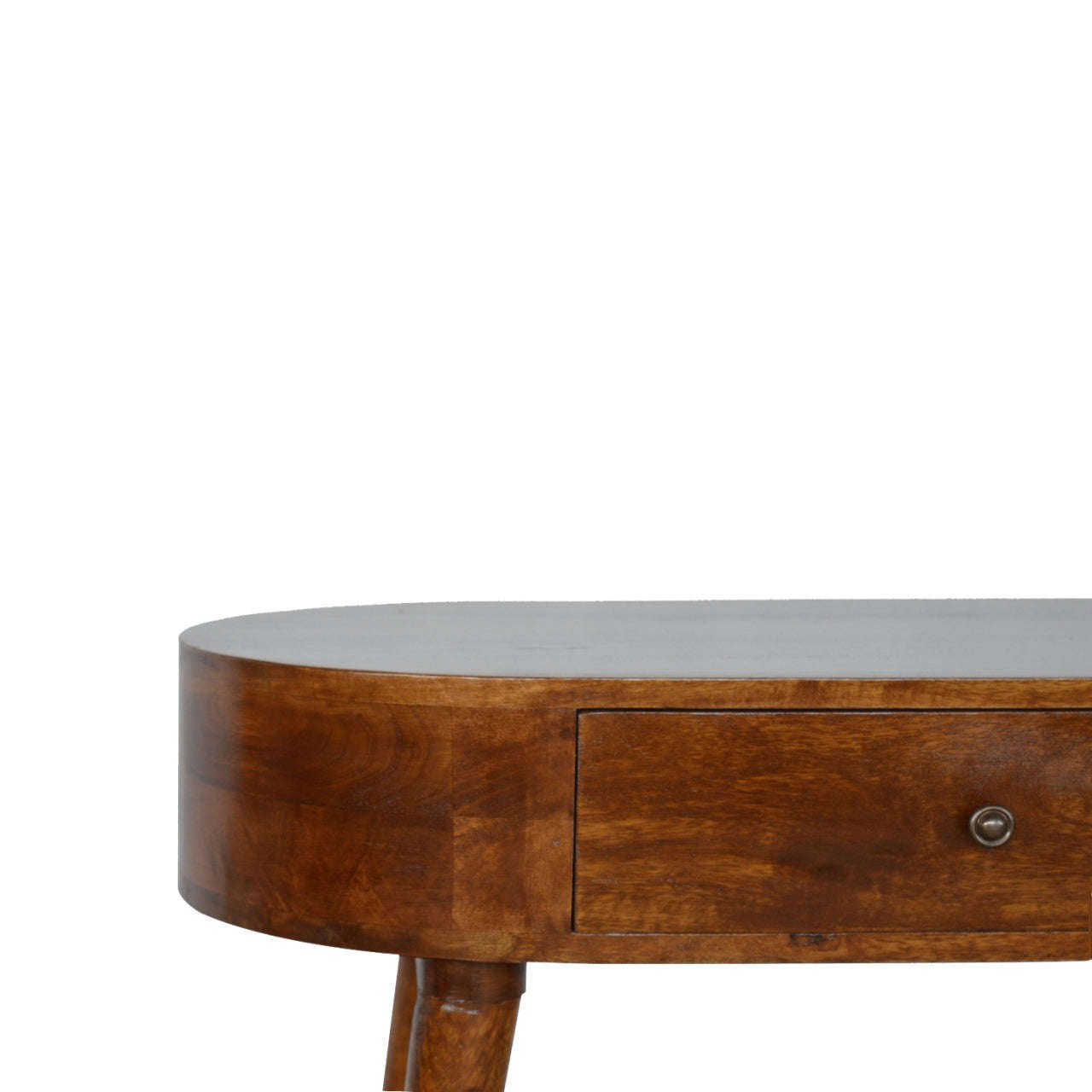 Ashpinoke:Chestnut Rounded Small Console Table-Console and Hall Tables-Artisan