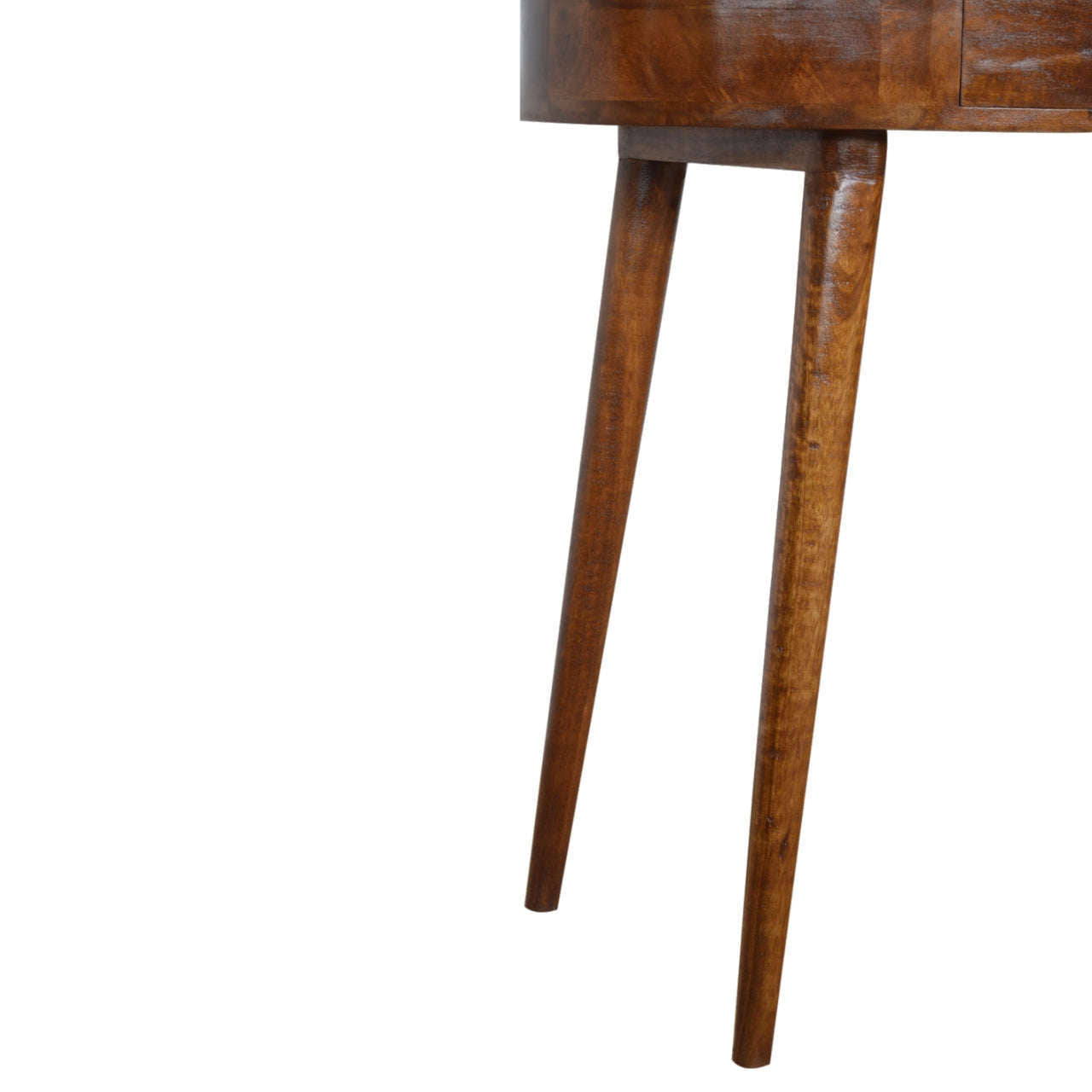 Ashpinoke:Chestnut Rounded Small Console Table-Console and Hall Tables-Artisan