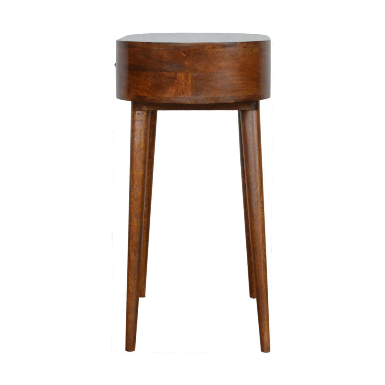 Ashpinoke:Chestnut Rounded Small Console Table-Console and Hall Tables-Artisan