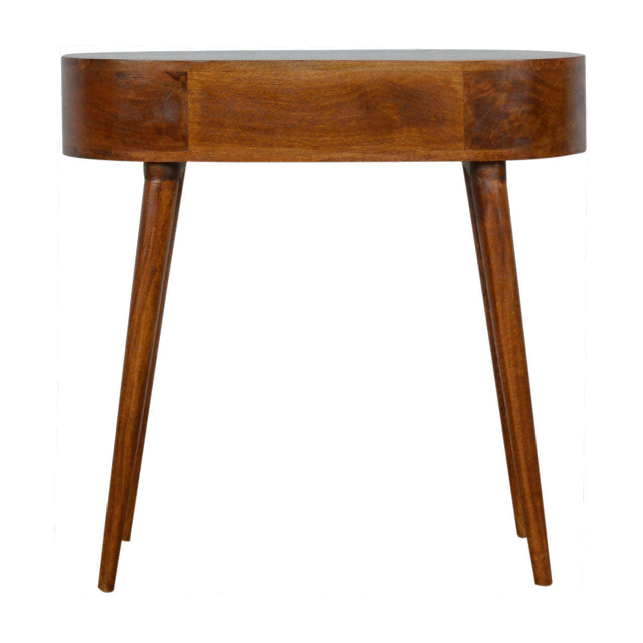 Ashpinoke:Chestnut Rounded Small Console Table-Console and Hall Tables-Artisan