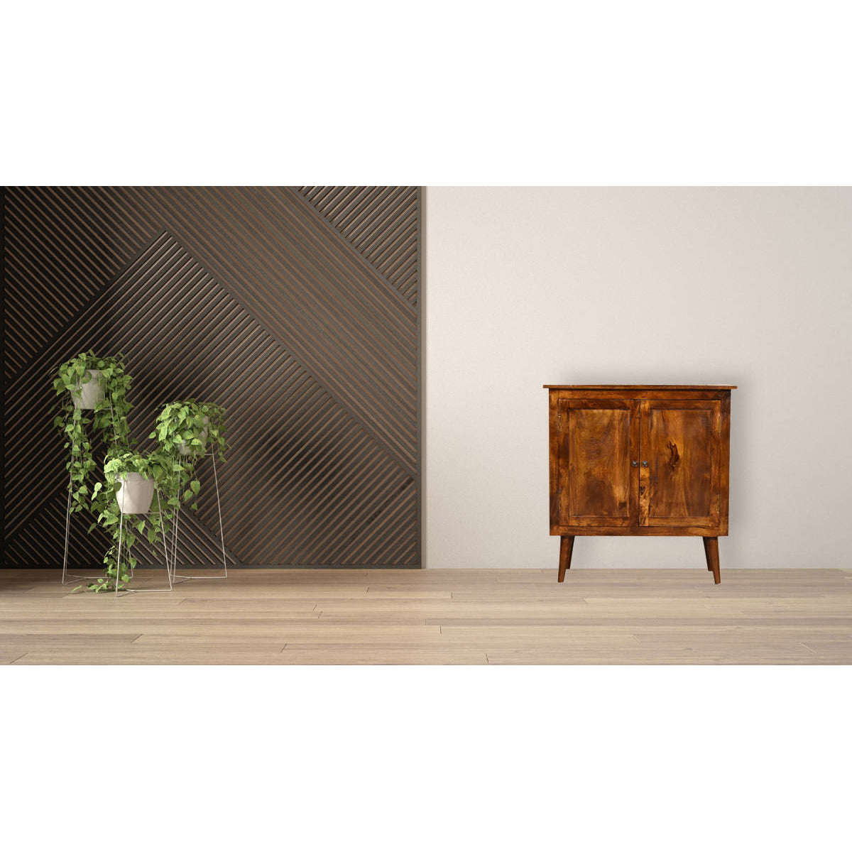 Ashpinoke:Chestnut Solid Wood Nordic Style Cabinet-Cabinets-Artisan