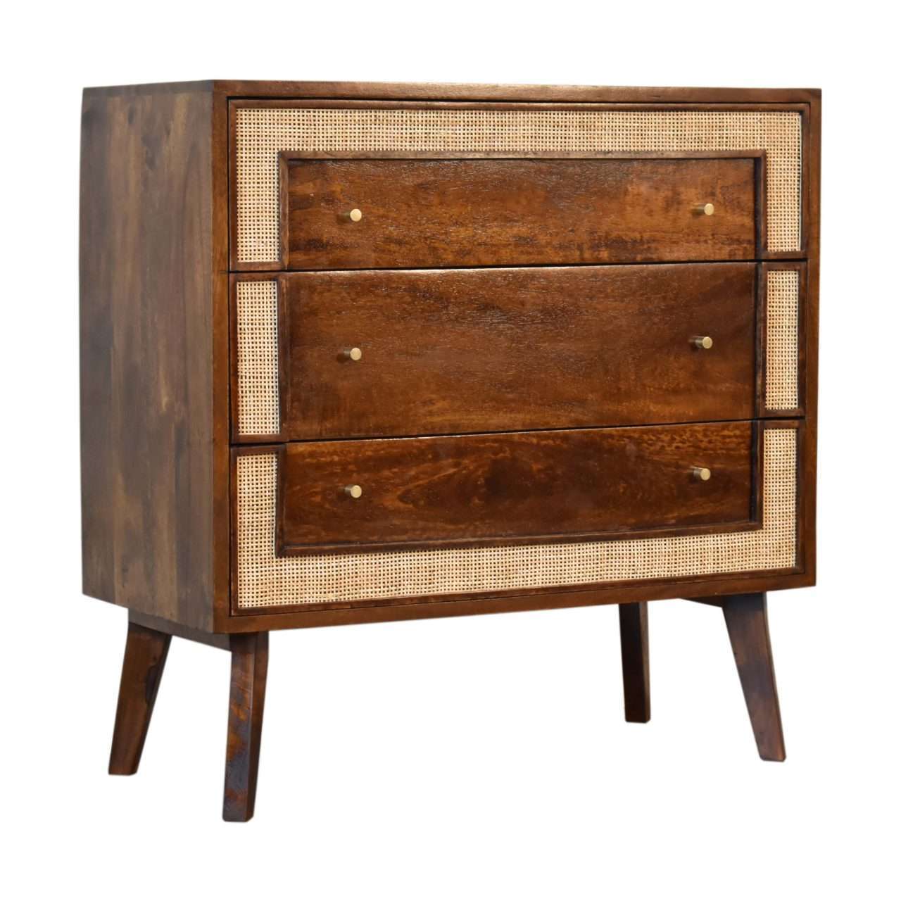 Ashpinoke:Chestnut Square Woven Chest-Chests and Drawers-Artisan