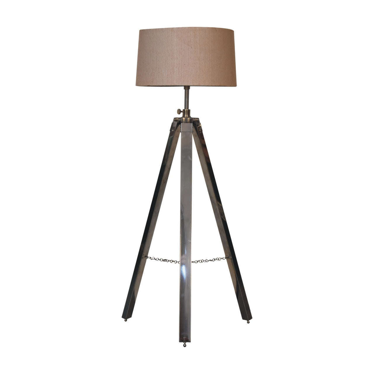 Ashpinoke:Chrome Tripod Floor Lamp-Lighting-Artisan