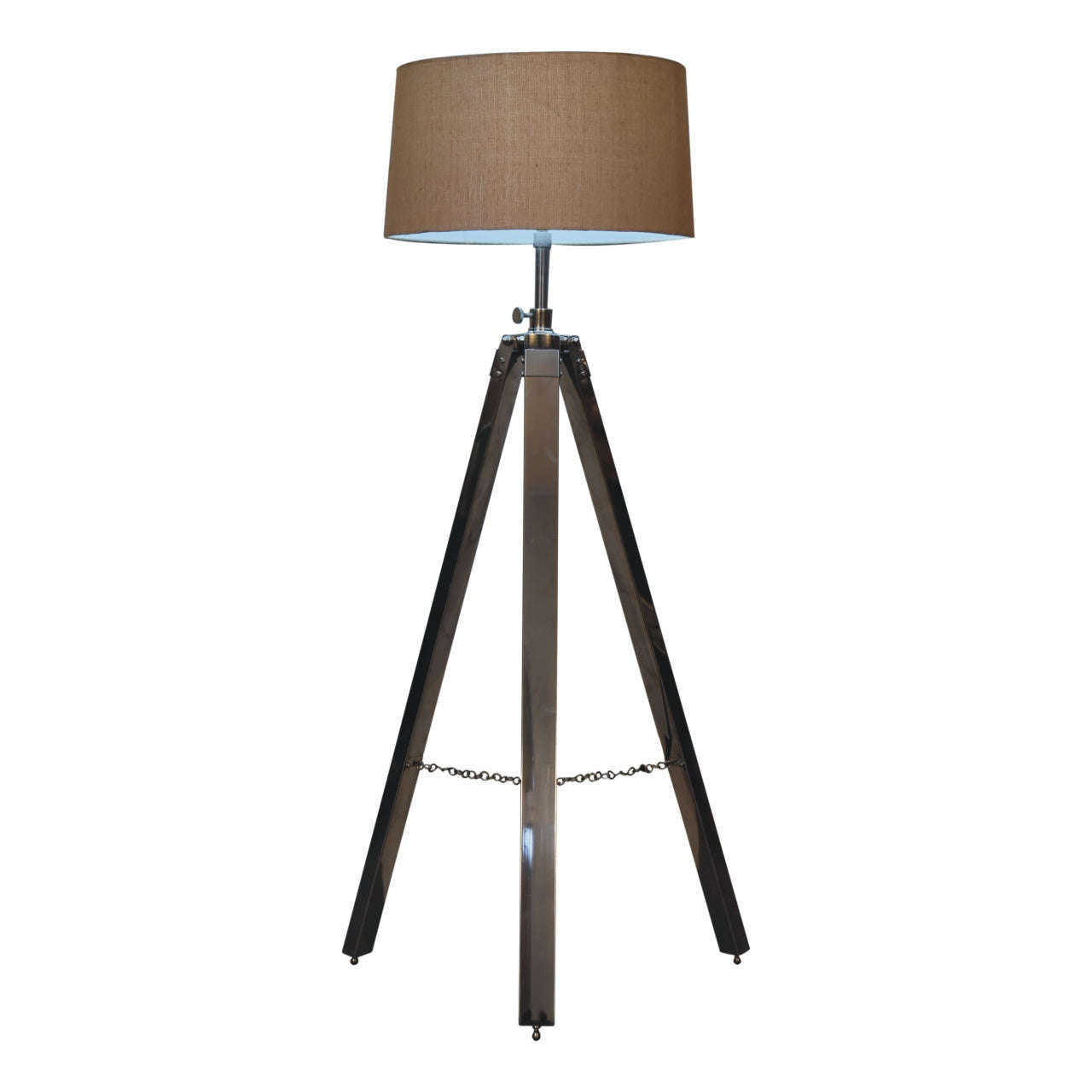 Ashpinoke:Chrome Tripod Floor Lamp-Lighting-Artisan